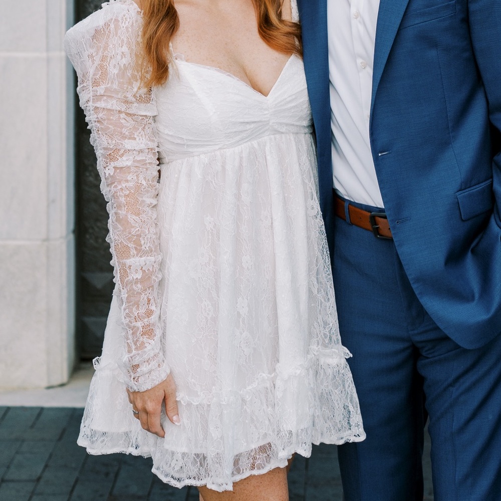 White lace dress from LWD